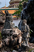 Bangkok Wat Pho, gardened area of the western courtyard. 